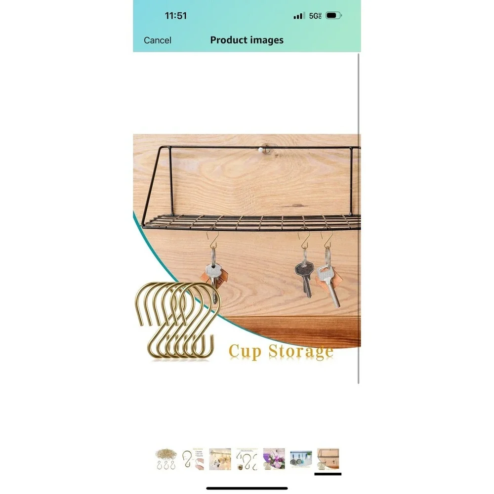 Sratte 120 Pcs Mini S Hook for Hanging 1 Inch Metal Hanging Hooks S‎ Shaped Iron